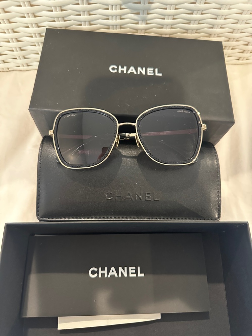 Chanel Rhinestone Sunglasses 100% Authentic - Picture 2 of 7